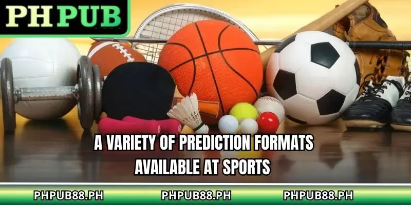 A variety of prediction formats available at Sports