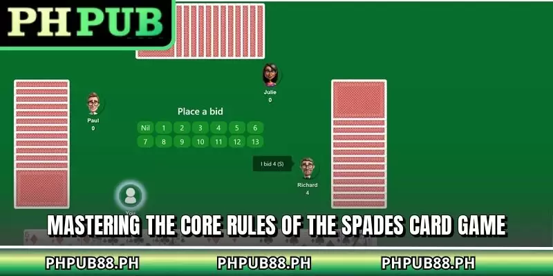 Mastering the core rules of the spades card game