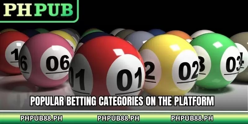 Popular betting categories on the platform
