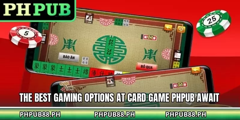 The best gaming options at card game PHPUB await
